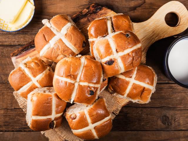 Nadýchaný Hot Cross Buns